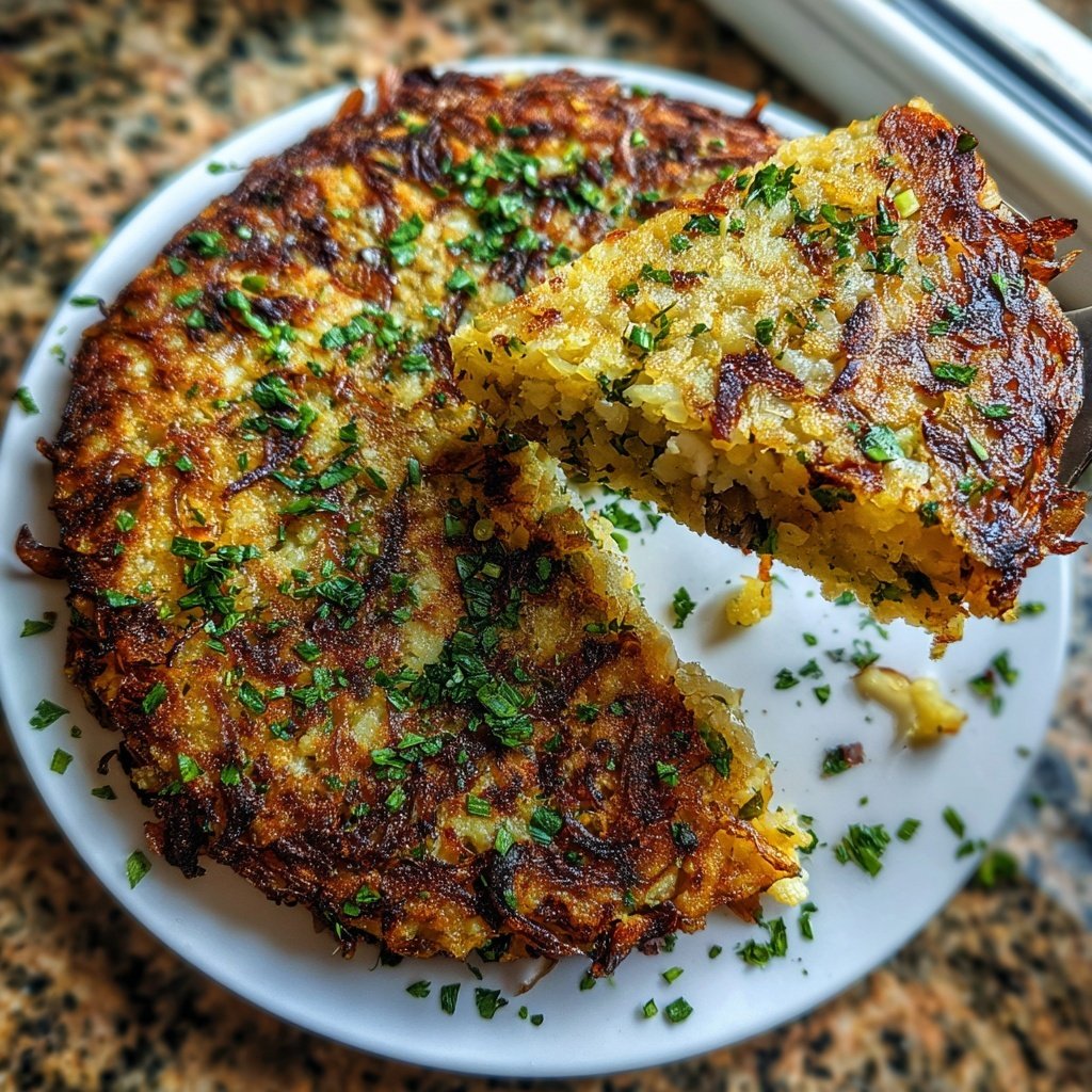 Blumenkohl Rösti Aus Der Pfanne