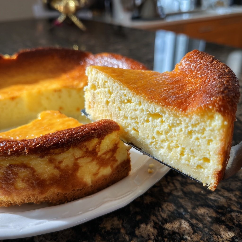 Käsekuchen mit Vanillepudding