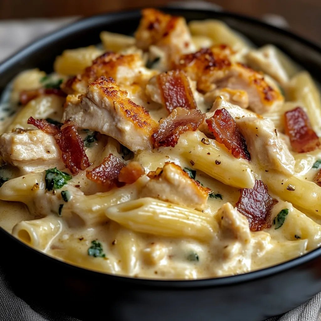 Creamy Chicken Bacon Ranch Pasta – Die ultimative Komfortnahrungsmittel!
