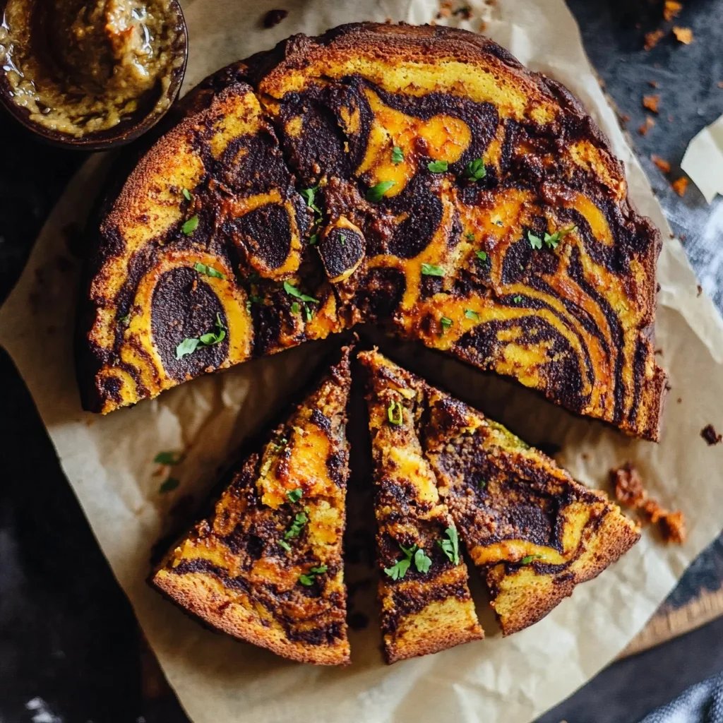 Marmorkuchen mit Kürbis