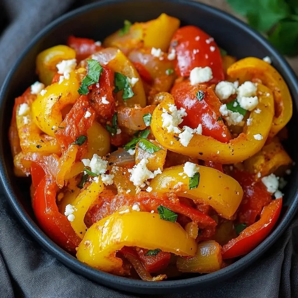 Gefüllte Paprika mit Reis und Feta