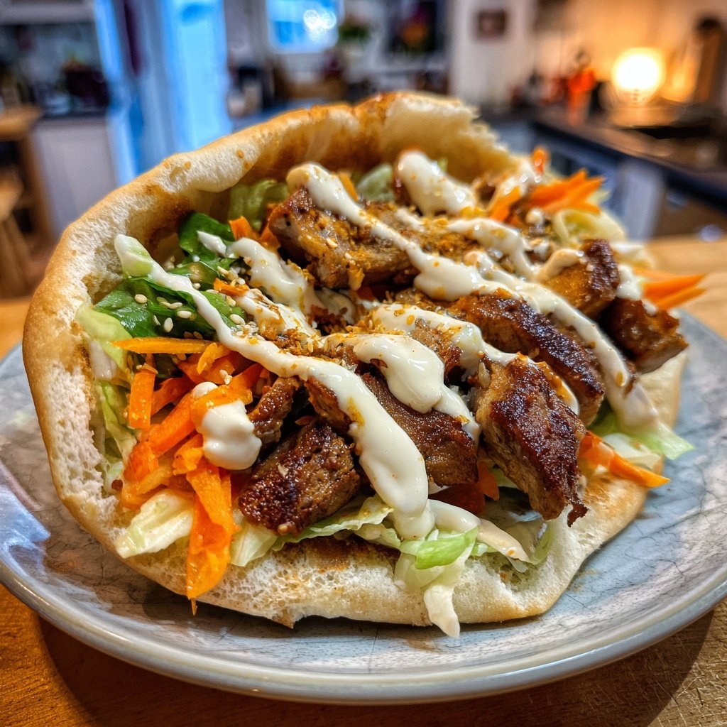 Klassischer Döner Kebab wie vom Imbiss