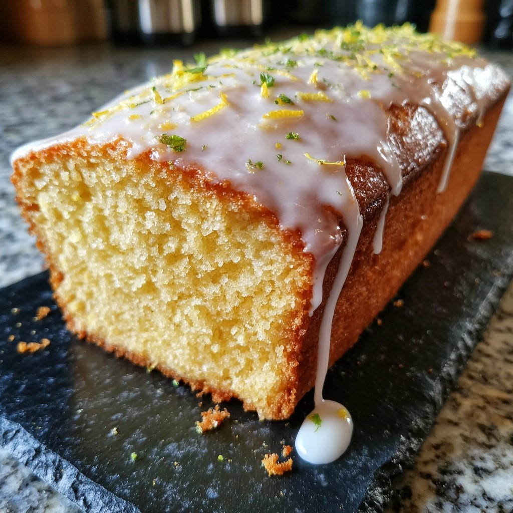 Zitronenkuchen mit Joghurtglasur