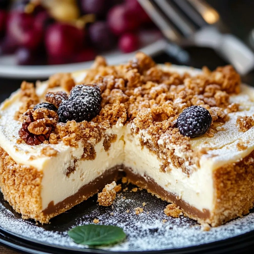 Spekulatius Käsekuchen mit Keksboden, Streuseln und Frischkäse