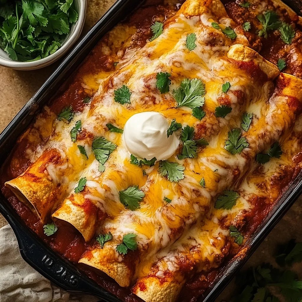 Ultimatives schnelles und einfaches Rezept für Hähnchen-Enchiladas zum Abendessen!