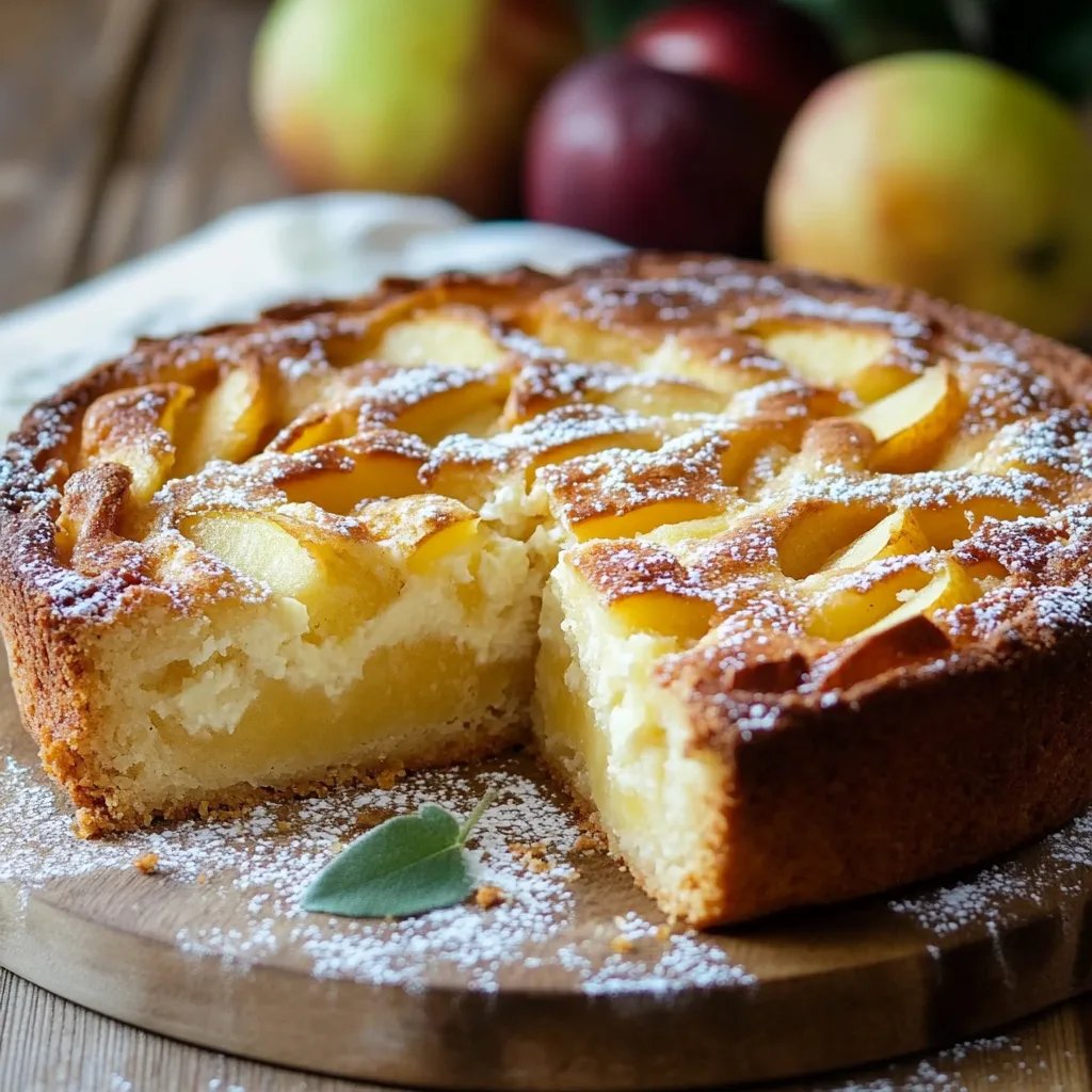 Apfelkuchen mit Quark und Rührteig